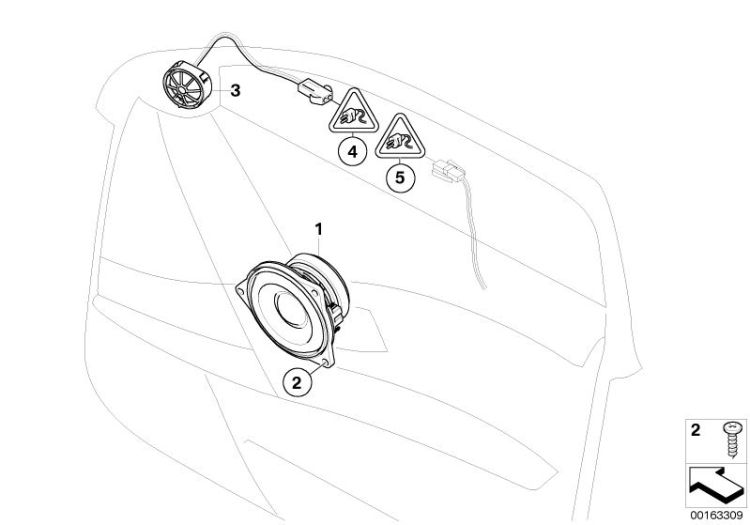 Einzelteile HiFi System Tür vorne ->47750651306