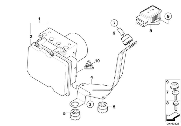 Hydro unit DXC/fastening/sensors ->47739341349