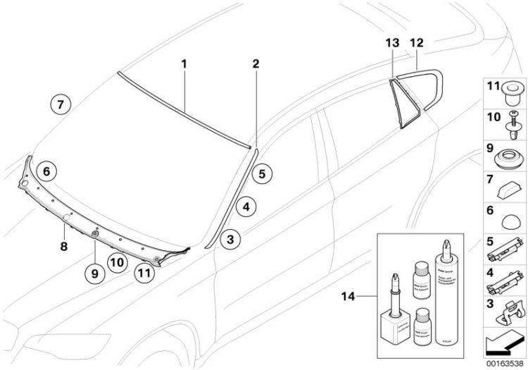 Glazing, mounting parts ->50139516354