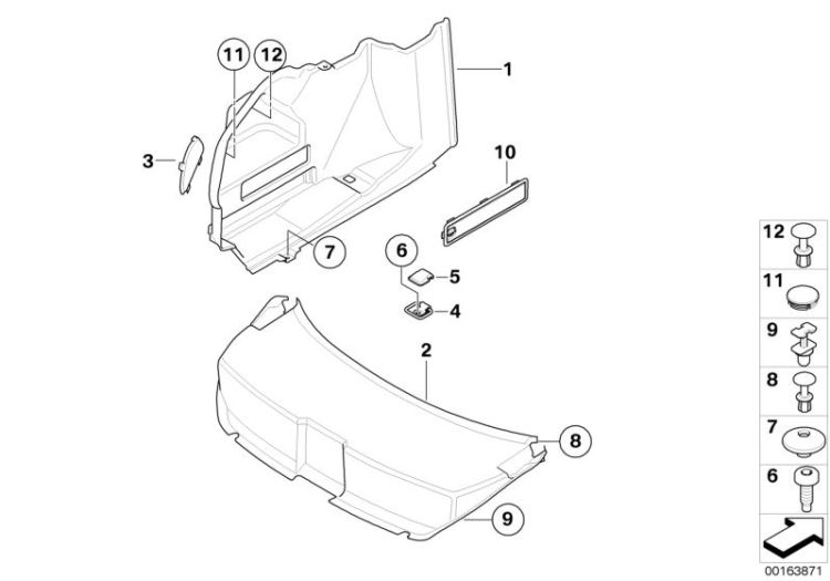 Luggage compartment-tailgate/boot trim ->47768515261