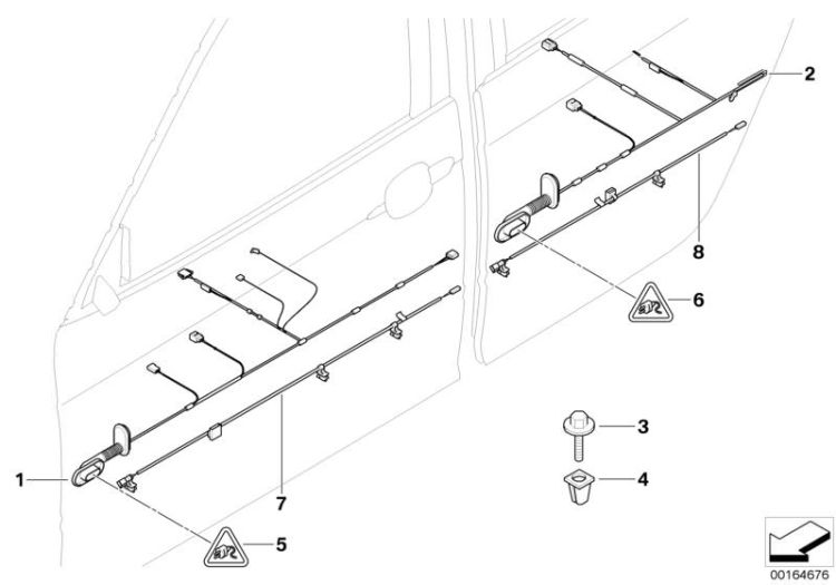 61123450837 Wiring drivers side Vehicle electrical system Main wiring harness BMW X3 F25 61123427745 E83N >164676<, Corr. d. cavo lato guida