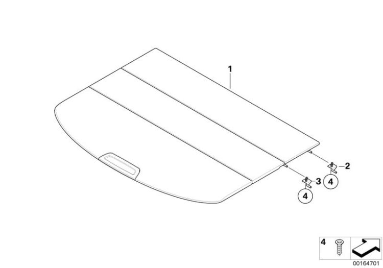 Rear window shelf ->50901516875