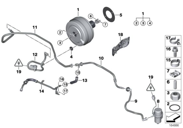 Power brake unit depression ->50361341627