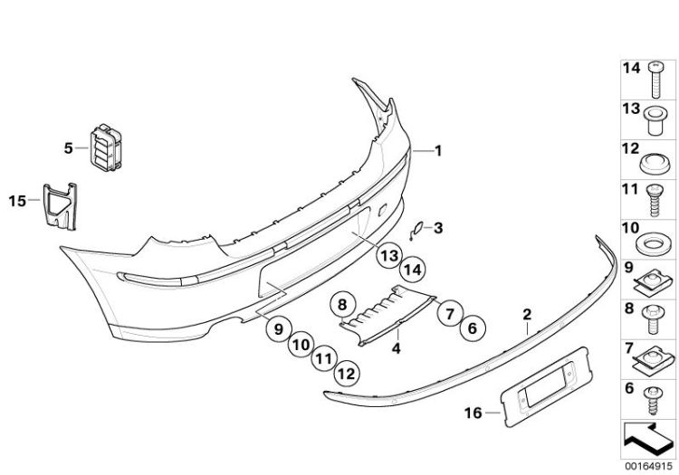 Trim panel, rear ->50142516261