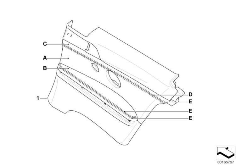 Individual Seitenverkleidung Teilleder ->49557910899