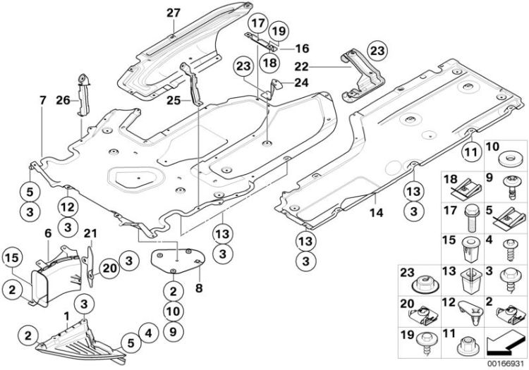 Shield,engine comp./underfloor panelling ->47750515212