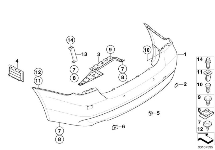 Trim panel, rear ->49552515912