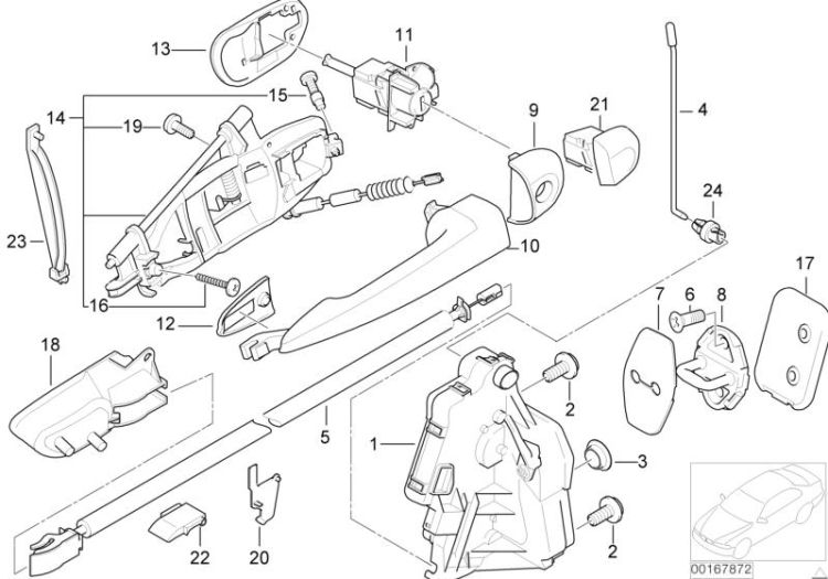 51217011249 door lock with motor actuator left Bodywork Door front BMW 3er E90 51214326403 E46 >167872<, serratura rotante con azionatore sin.