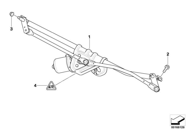Linkage, wiper system with motor ->50618612227