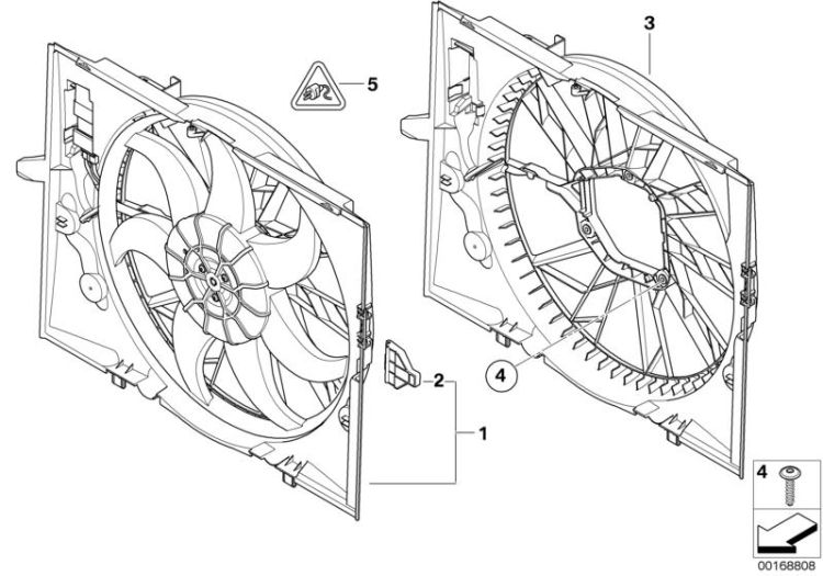 Fan shroud/fan ->47765170284