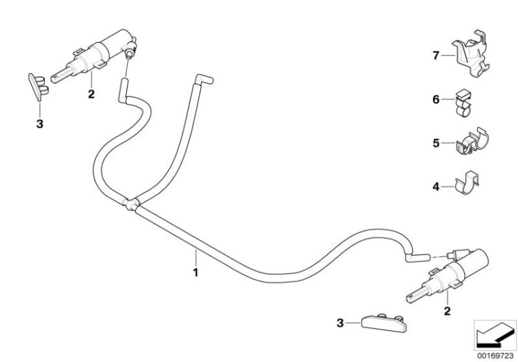 Single parts for head lamp cleaning ->51024611988