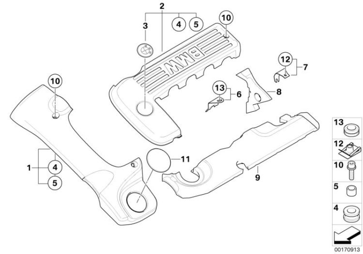 Rubber grommet, Number 13 in the illustration