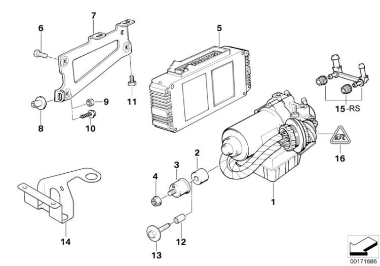 Hydroaggregat ABS/ASC/Steuergerät/Halter ->47416340382