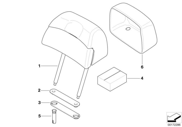 Seat, front, head restraint,comfort seat ->