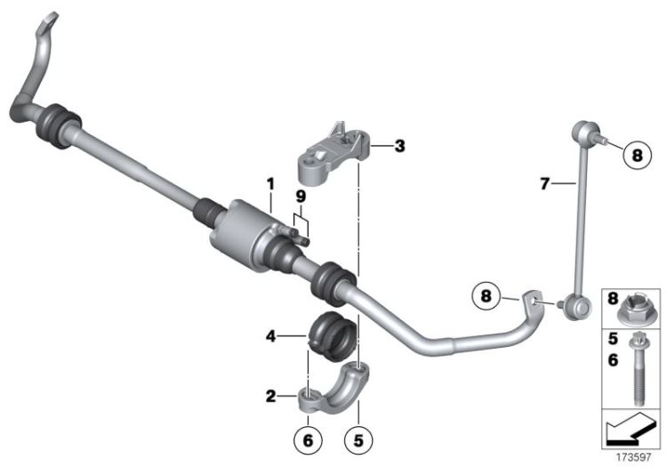 Front stabilizer bar/Dynamic Drive ->51261310828