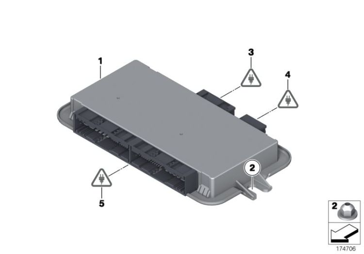 Steuergerät Fussraummodul 3 ->51261612400