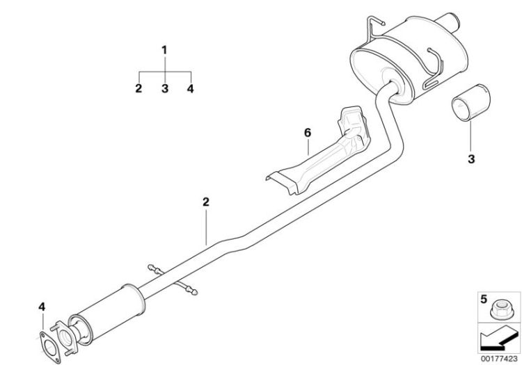 Sports rear silencer ->48015180629