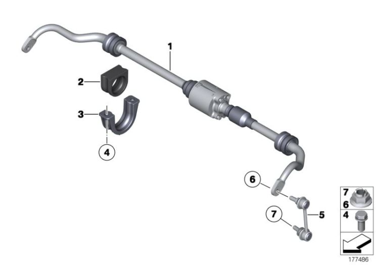 Barre antiroulis arrière / Dynamic Drive ->54641115130