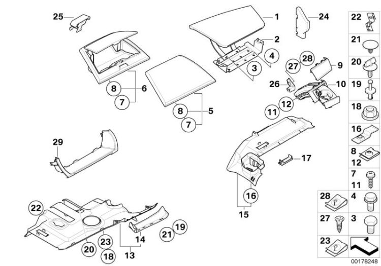 Mounting parts, instrument panel ->47789515158