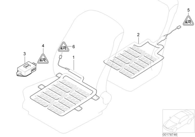 Elektrikteile Sitzbelegungserkennung ->47750651342