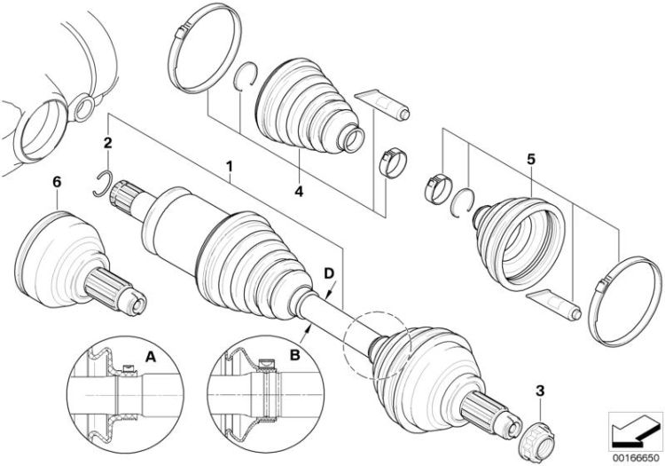 Final drive(frnt axle),output shaft,4whl ->47640310516