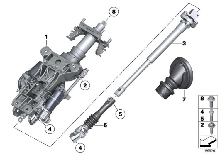 Add-on parts,electr.steering column adj. ->53598321800