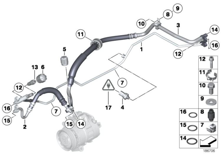 Coolant lines ->51401641696