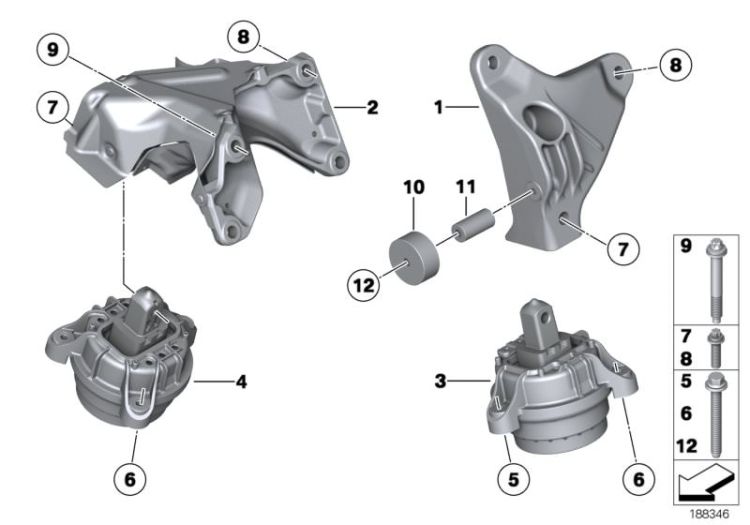 Engine Suspension ->49544220113