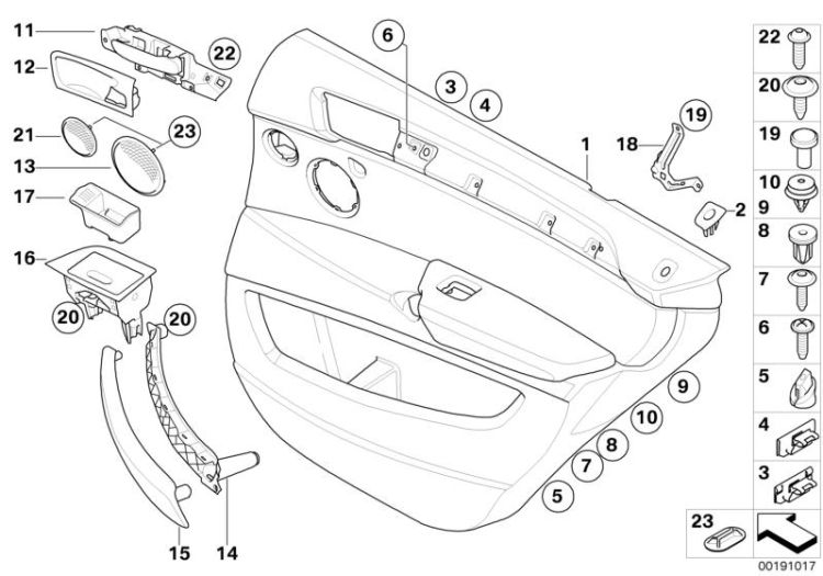 Door trim, rear ->50139516333