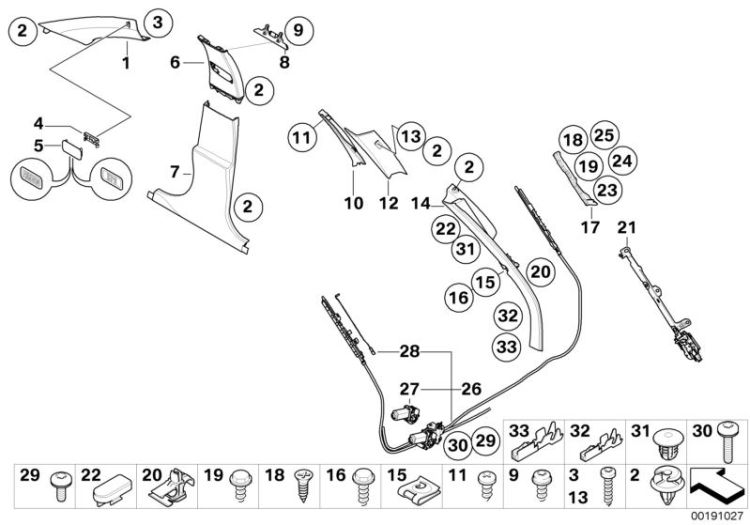 Trim panel B-column, top right, Number 06 in the illustration