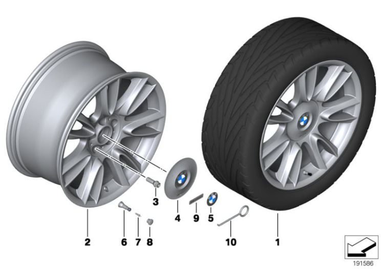 BMW LA wheel, individ., V spoke 301-20`` ->47600360760