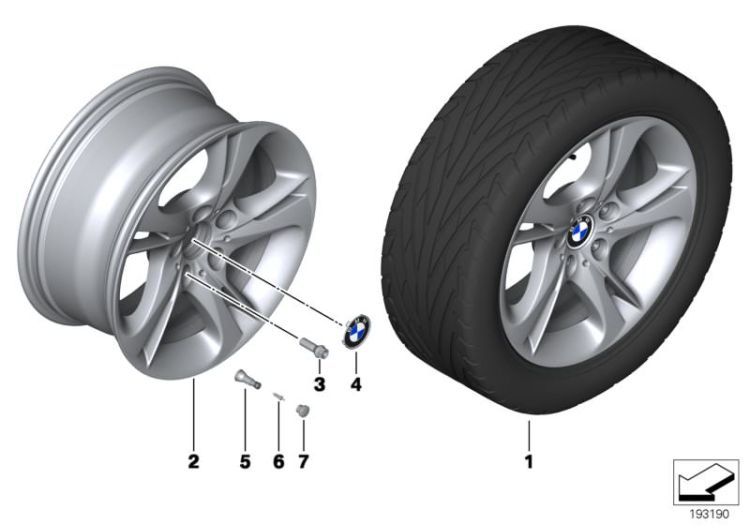 BMW LM Rad Turbinenstyling 292 ->51401361376