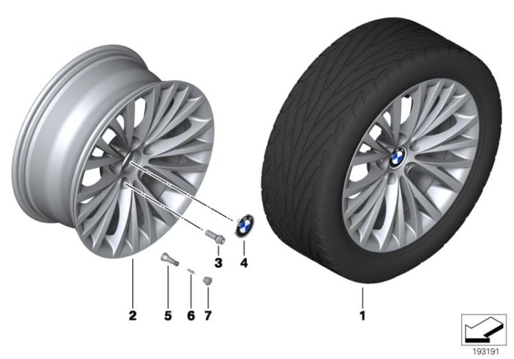 BMW LA wheel multi-spoke 293 ->51401361377