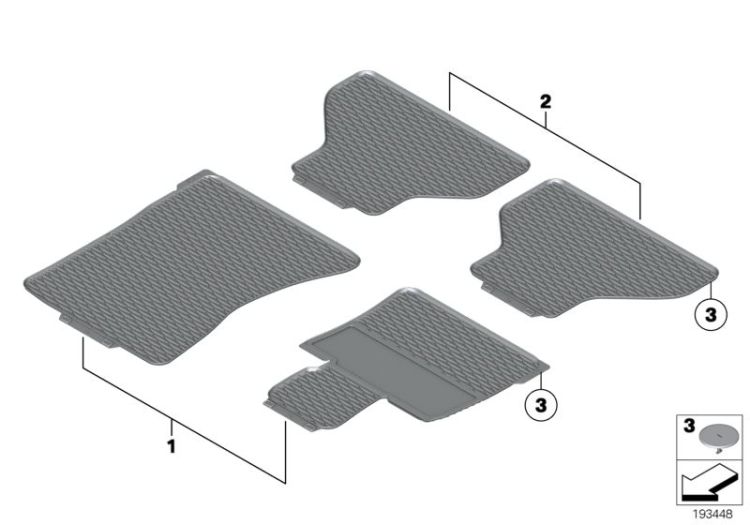 Floor mat, rubber ->900315