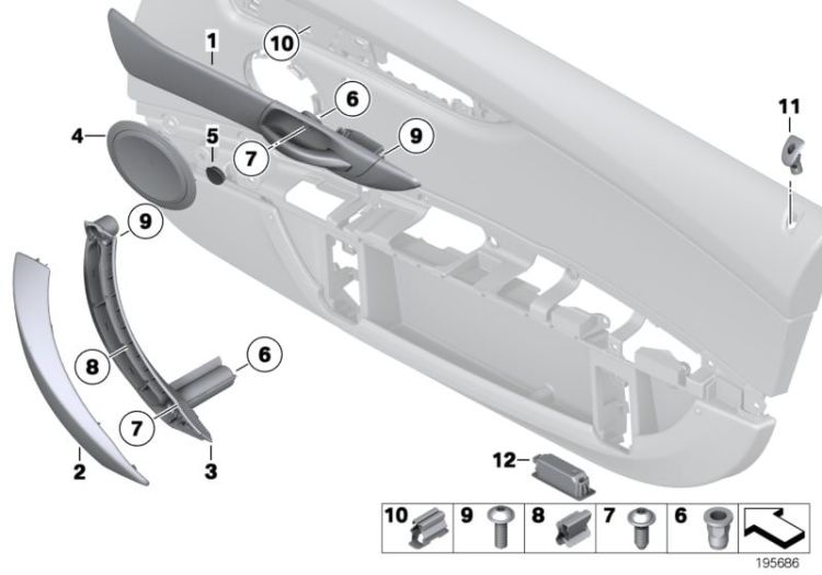 51417216396 Clamp Vehicle trim Door trim panels lateral trim panels BMW i3 BMW i3  E89 >195686<, Clip