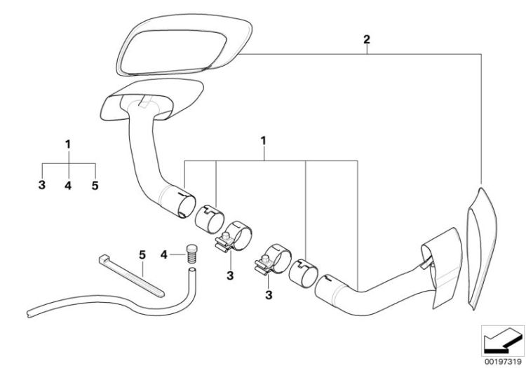 Embout tuyau d`échappement chrome ->1379701