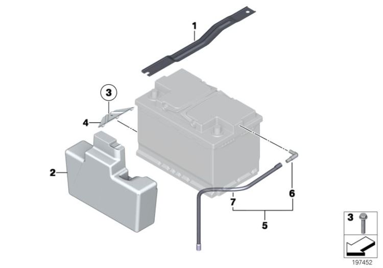 Battery holder and mounting parts ->51923612498