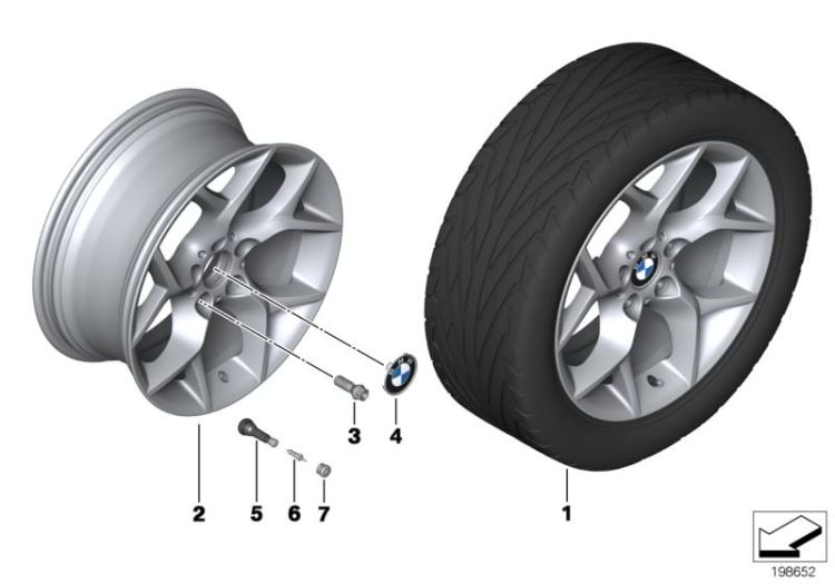 BMW LA wheel Y spoke 322 ->51923361407