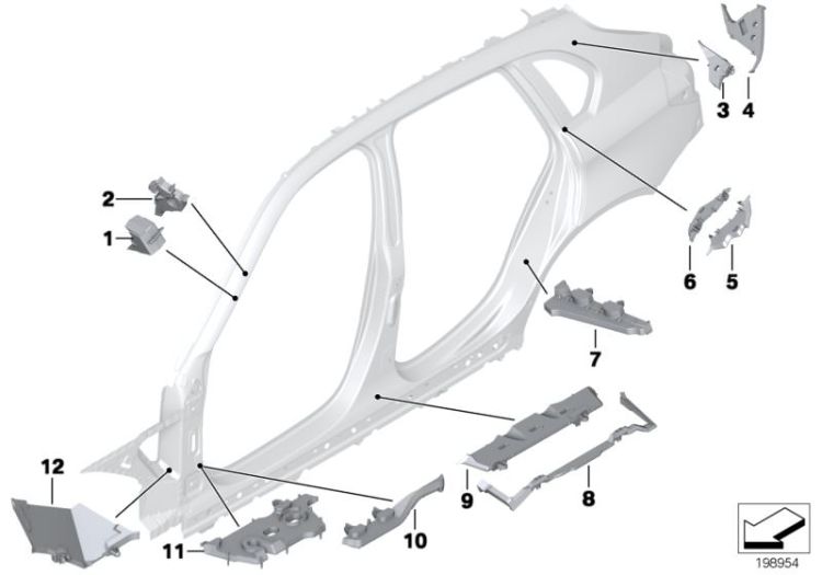 Cavity shielding, side frame ->51923411951