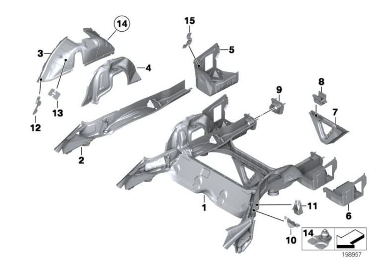 Floor parts rear exterior ->47750411551