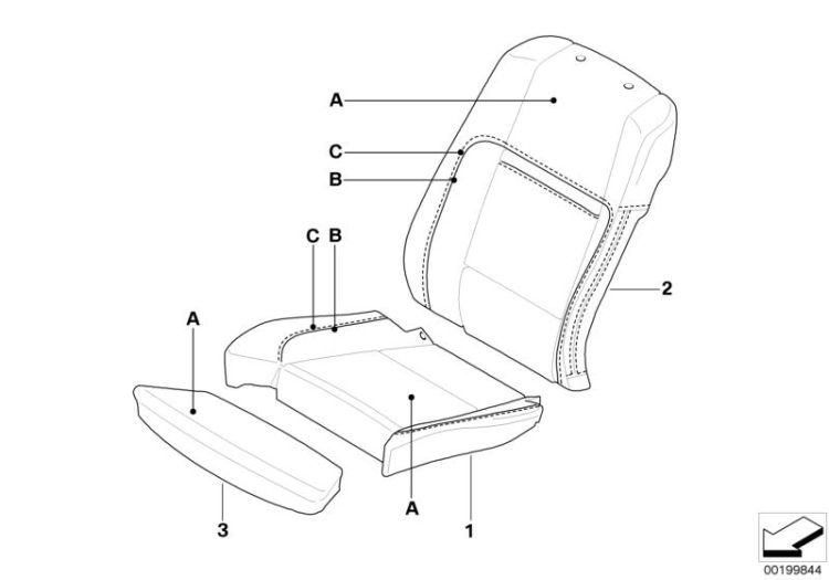 Individual cover, leather comfort seat ->50901910973