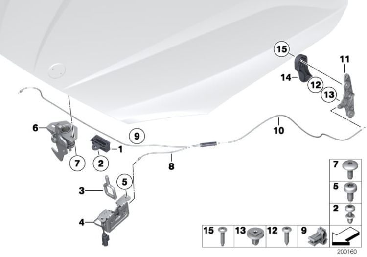 Engine bonnet, closing system ->48480411641