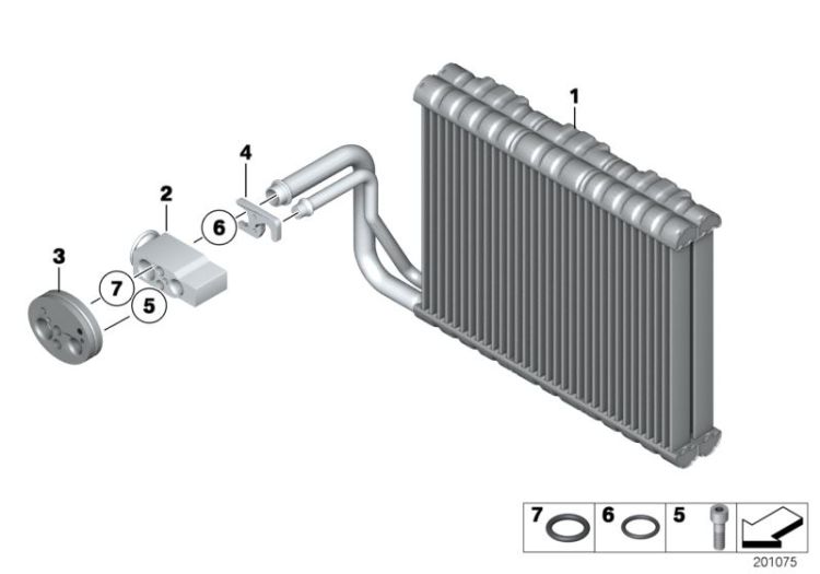 Evaporator / Expansion valve ->51261641653