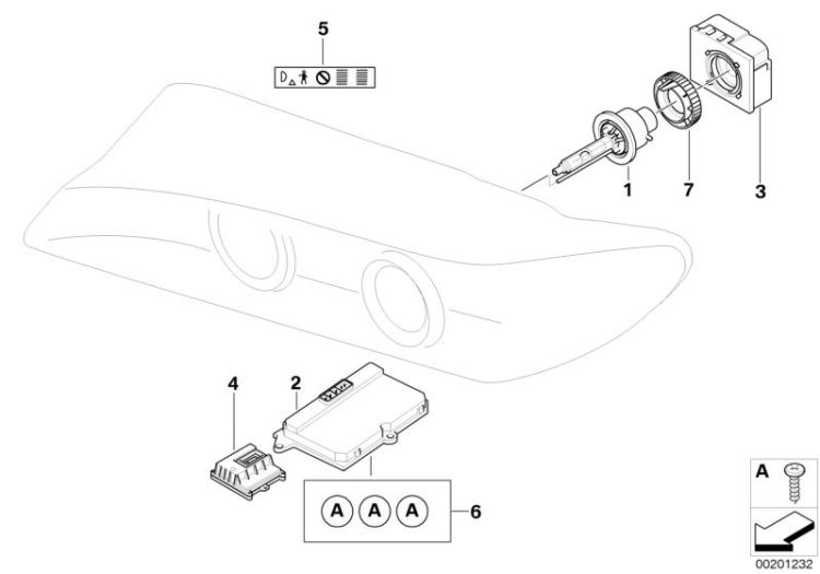 Faro, piezas electron. luz xenón ->