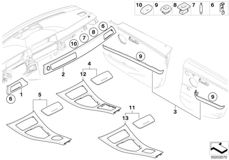 Retrofit, fine wood trim, walnut root ->48480031323