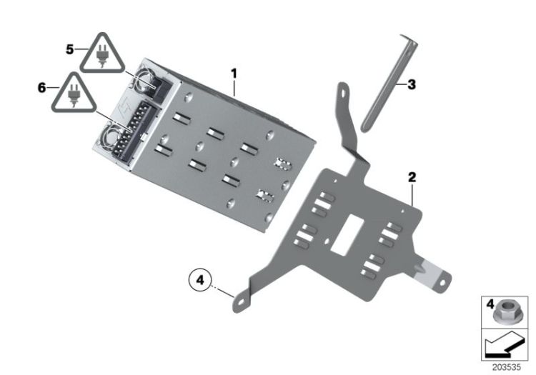 Amplifier/holder, Harman Kardon system ->51923651983