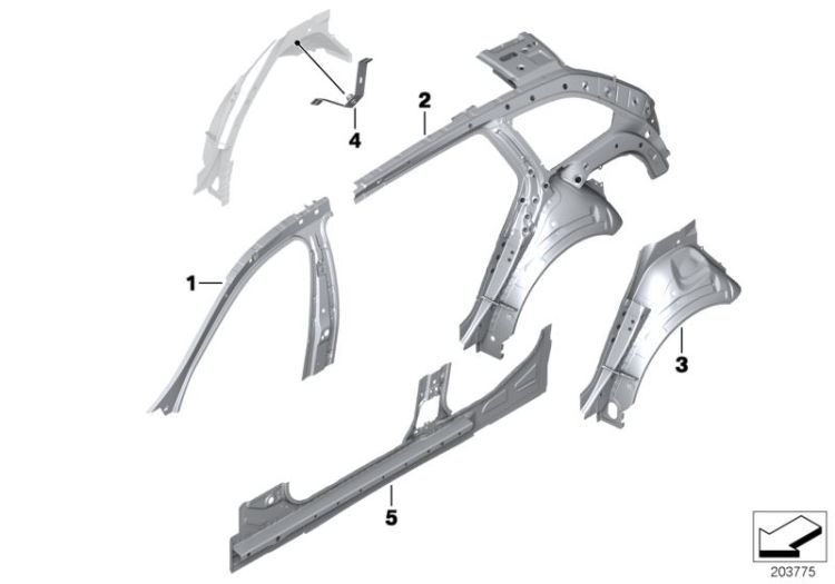 Body-side frame-parts ->52148412013