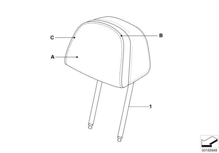 Indiv. headrest, CAK, comfort seat,front ->50139911043