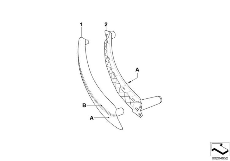 Indiv. pull handle, leather, door front ->50139911050