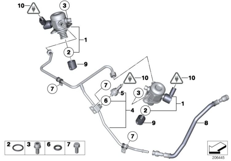 High-pressure pump/Tubing ->49544131183